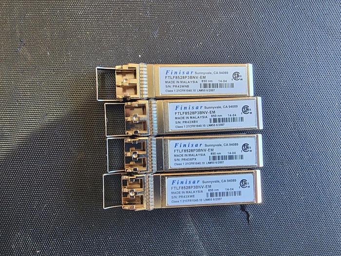Used Finisar FTLF8528P3BNV-EM SFP Module Lot of 4