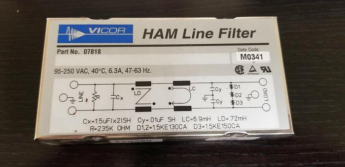 Used VICOR 07818 HAM Line Filter