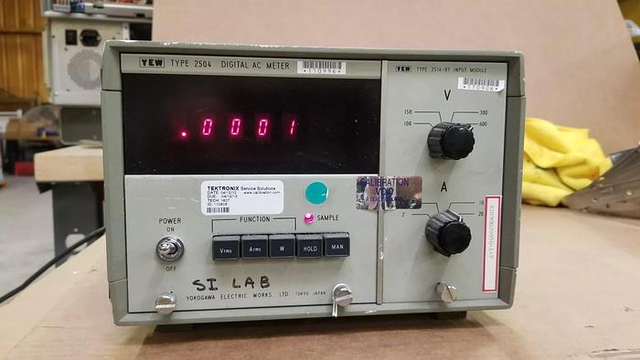 Used Yokogawa/YEW 2504 Digital AC Meter with 2514-07 Input Module