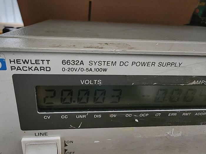 Used HP/Agilent 6632A System DC Power Supply 0-20V/0-5A/100W