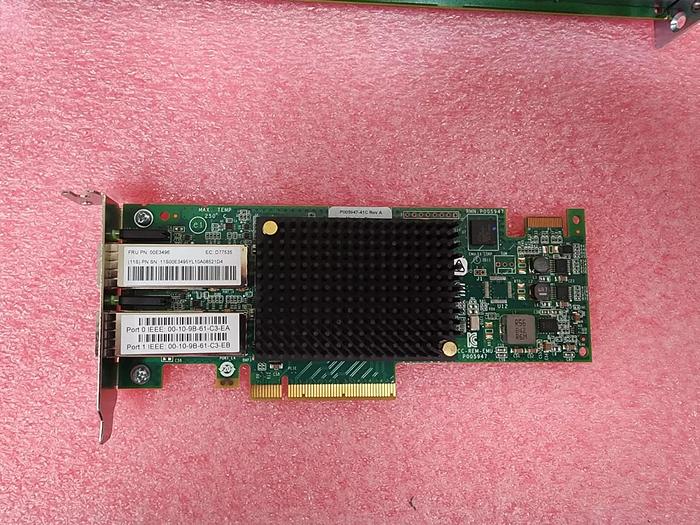 Used IBM EMULEX 00E3496 577F 2x16G Fiber Network Adapter