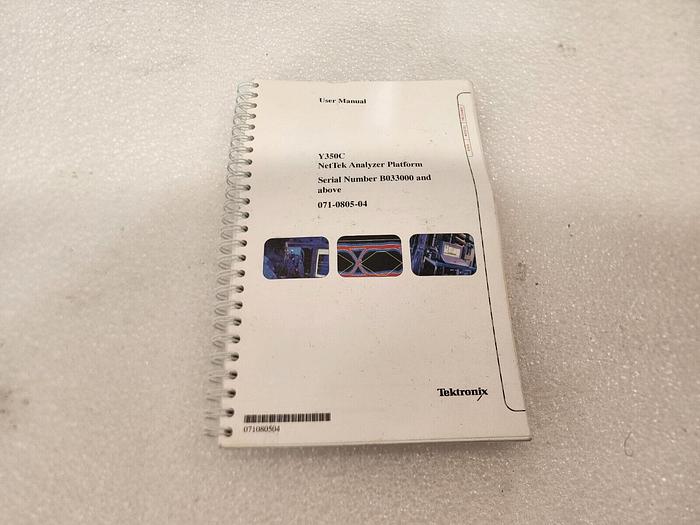 Used Tektronix Y350C NetTek Analyzer Manual