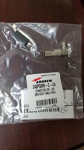 Andrew 240PQMR-C-CR QMA Right Angle Male Crimp Connector NEW!