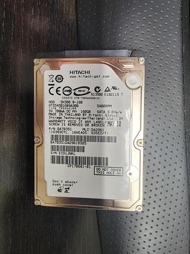Used Hitachi HTS5450116B9A300 160GB 2.5" SATA HDD