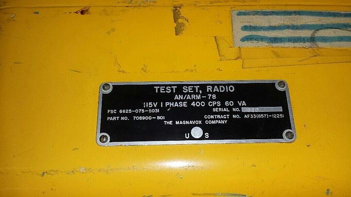 Used AN/ARM-78 Radio Test Set By Magnavox!