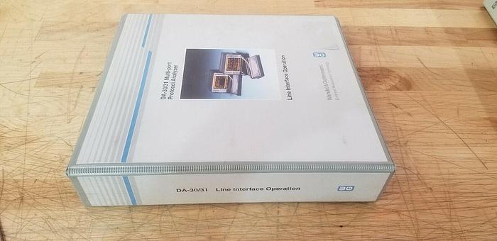 Used Wandel & Goltermann DA-30/31 Line Interface Operation Guide