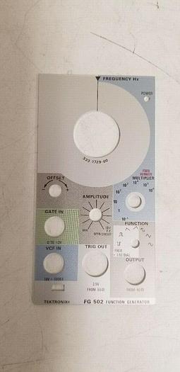 Tektronix FG502 Front Panel NEW!
