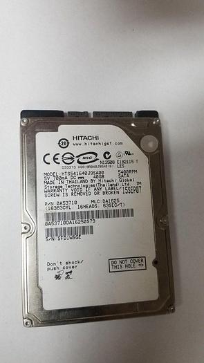 Used Hitachi HTS541640J9SA00  40GB 2.5" SATA Drive