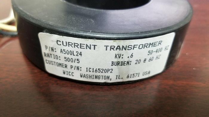 Used WICC A500L24 Current Transformer 500/5