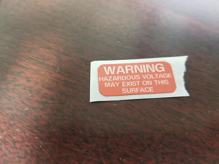 HP 7120-8214 Warning Label NEW!