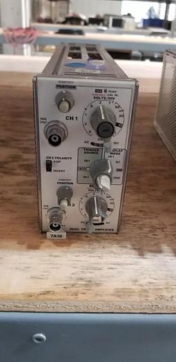 Used Tektronix 7A18 Dual Trace Amplifier Plug In Unit #9 READ!!