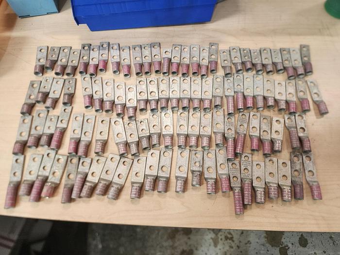 Burndy/T&B 1/0 Pink Die Lugs Lot of 100 NEW!