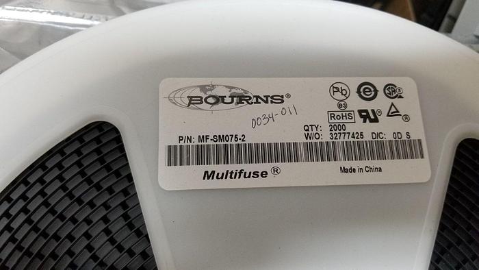 Bourns MF-SM075-2 Multifuse  1904 Pieces 2010 Date Code ROHS
