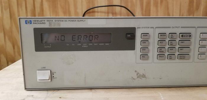 Used HP 6621A System DC Power Supply #1 Powers Up No Errors!