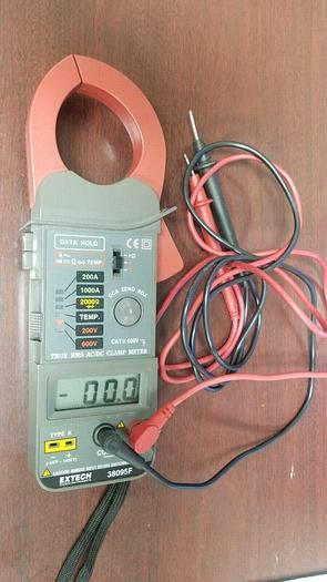 Used Extech 38095F True RMS AC/DC Clamp Meter Good!