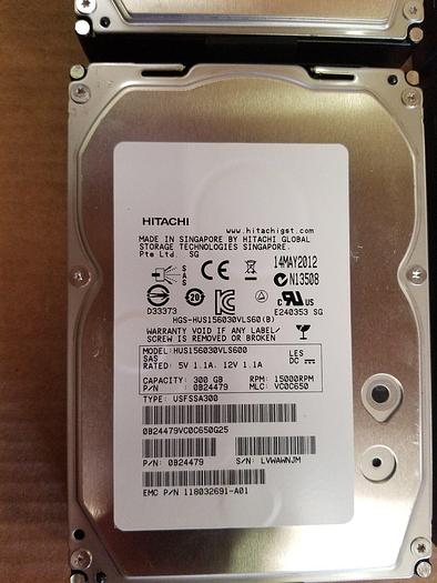 Used Hitachi HUS156030VLS600 300GB 15K Drives Lot of 8