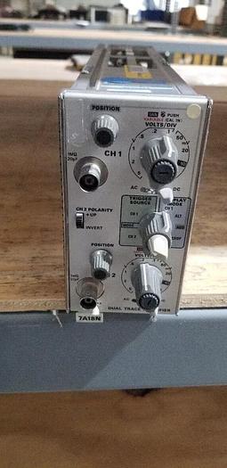 Used Tektronix 7A18N Dual Trace Amplifier Plug In Unit #2 READ!!