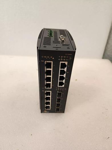 Used EtherWAN EX78931-0VB 12-Port Gigabit with 8-Port PoE +4 Gigabit SFP Switch