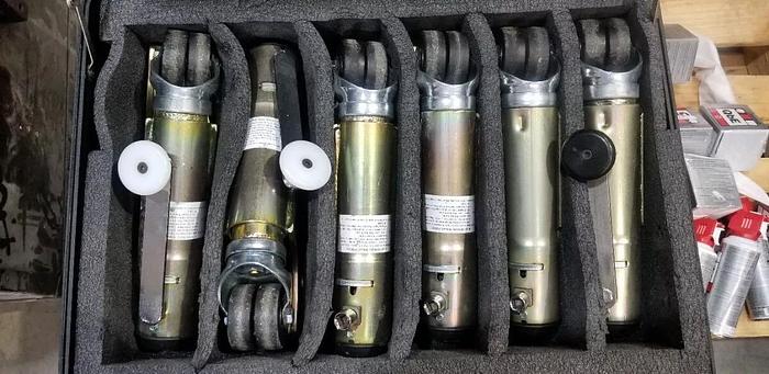 Used Fulton Magnum Series Adjustable Dolly Trucks Set of 6  SET#5