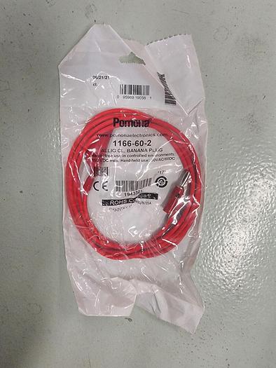 Pomona 1166-60-2 Alligator Clip to Banana Plug 60 inch Cable NEW!
