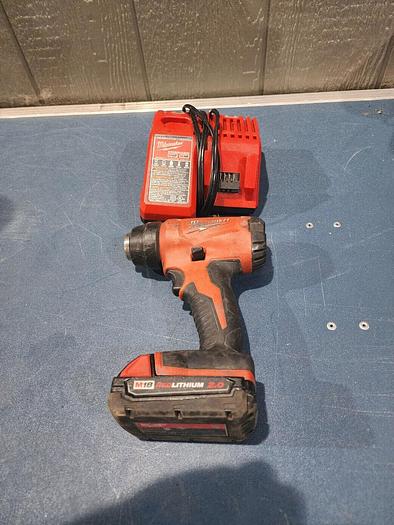 Used Milwaukee 2588-20 Cordless Heat Gun with Battery and Charger Unit #14