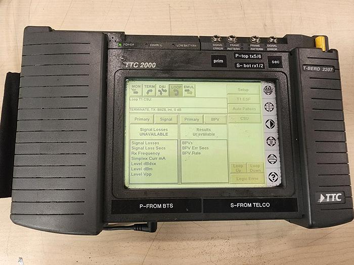 Used TTC Test Pad 2000 with T-BERD 2207 Module Unit A