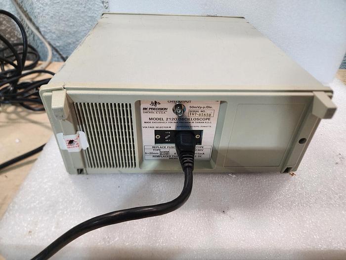 Used BK Precision BK2120 2-Channel 20MHz Oscilloscope For Parts or Repair! Unit #1