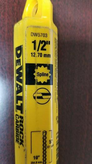 Used DeWalt DW5703 1/2" Carbide Spline Drive Hammer Drill Bit NEW!!