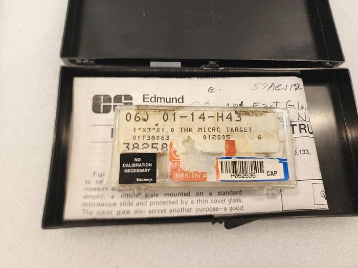 Used Edmunds 1x3x1.0 thick micrometer target