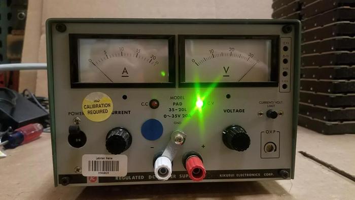 Used Kikusui PAD35-20L DC Power Supply 0-35V,20A GOOD!!