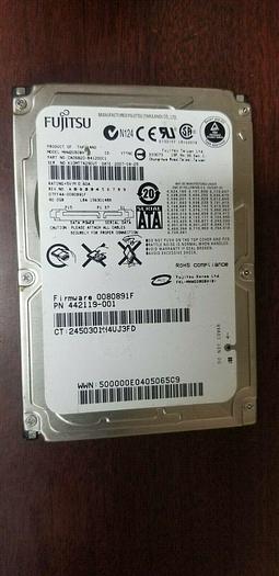 Used Fujitsu MHV2080BH 80GB 2.5" SATA Laptop Drive