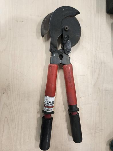 Used BURNDY RCC1000 Ratcheting Cable Cutter Unit #1