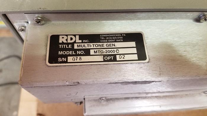 Used RDL MTG2000C Multi-Tone Generator Option 02 Cracked Display
