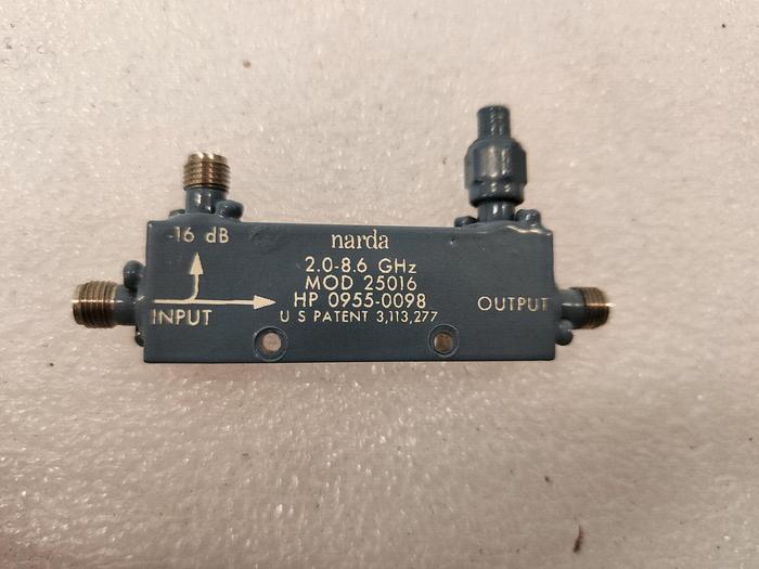 Used NARDA 25016 2.0-8.6GHz Directional coupler