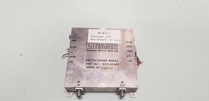 Used Wessex Electronics 6723-03-003 Switch/Vernier Module Unit #2