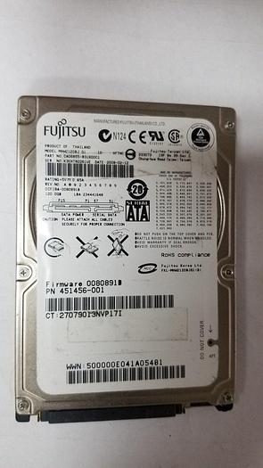 Used Fujitsu MHW2120BJ 120GB 2.5" SATA Drive