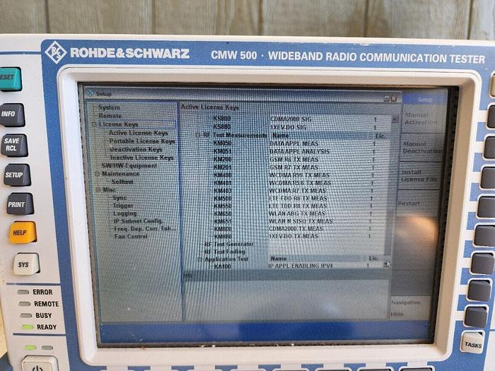 Used Rohde & Schwarz CMW500 Wideband Radio Communication Tester 6GHz Enabled Errors!