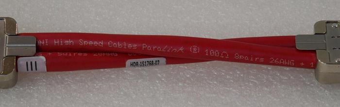 Used Leoni hdr-151768-07 ParaLink High Speed Cable 100 Ohm 8 Pairs 26 AWG 10 inch