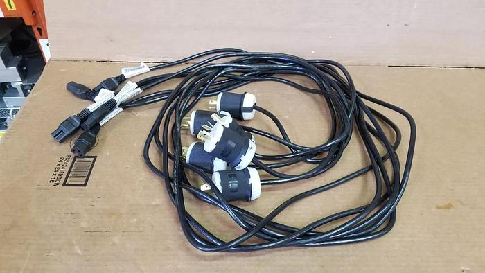 Used Agilent/HP 8120-5337 Power Cord with Twist Lock Plug Lot of 6