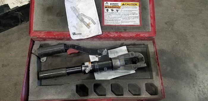 Used Burndy Y500CTHS Crimp Tool with W25VT Die Set