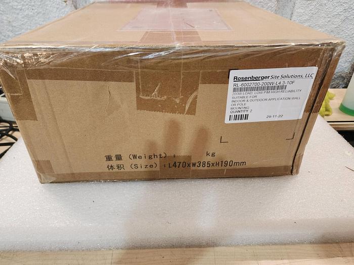 Rosenberger RL-6002700-200W-L4.3-10F 200W Low PIM Load NEW!