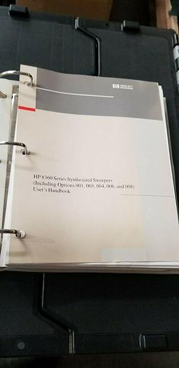Used HP 8360 Series Synthesized Sweeper User's Handbook