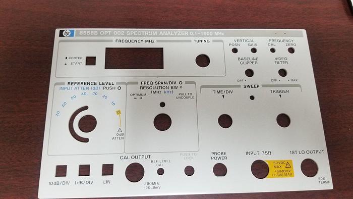 Used HP 8558B Option 002 Spectrum Analyzer Front Panel
