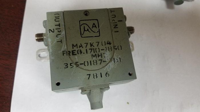 Used Microwave Associates MA7K704 1710-1850MHz Microwave Isolator