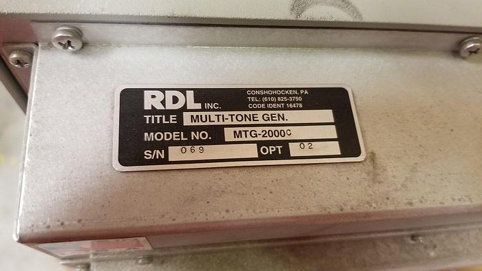 Used RDL MTG2000C Multi-Tone Generator For Parts Option 02
