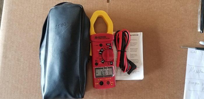 Used AMPROBE AC68C True RMS AC/DC Clamp Multimeter with Leads Unit #25