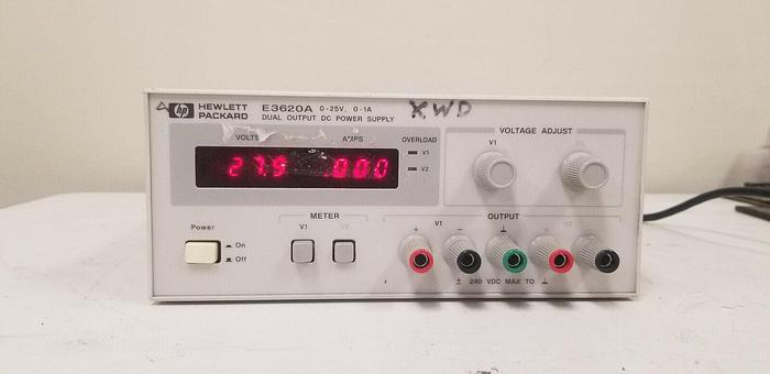 Used HP/Agilent E3620A 0-25V/0-1A Dual Output DC Power Supply