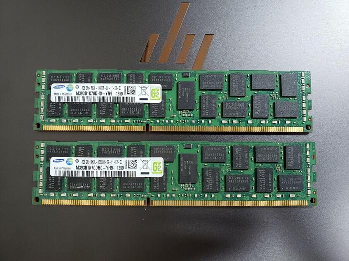 Used Samsung Memory Lot Of 2 M393B1K70DH0