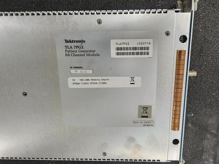 Used Tektronix TLA7PG2 Pattern Generator 64 Channel Logic Analyzer Module Unit #2