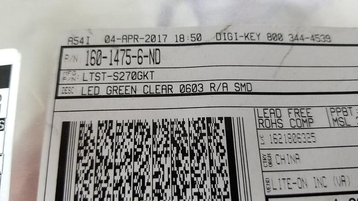 Lite-ON LTST-S270GKT LED 1000 Pieces 2016 Date Code